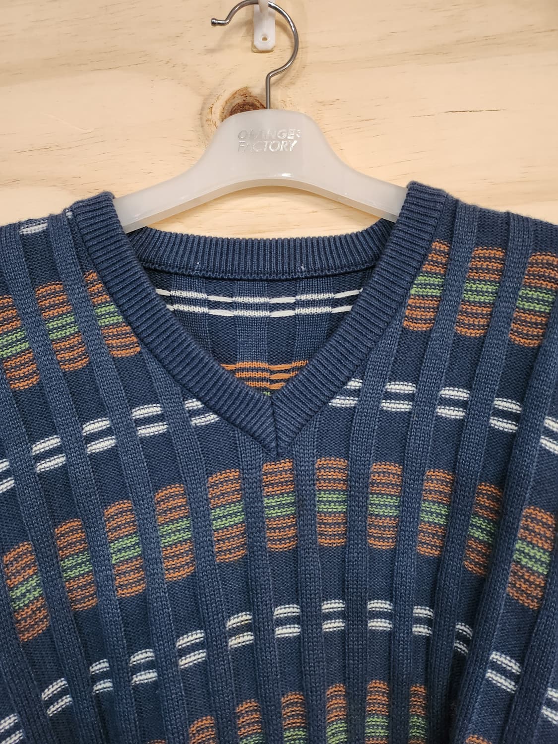 552) 빈티지 패턴 브이넥 니트 상품이미지5