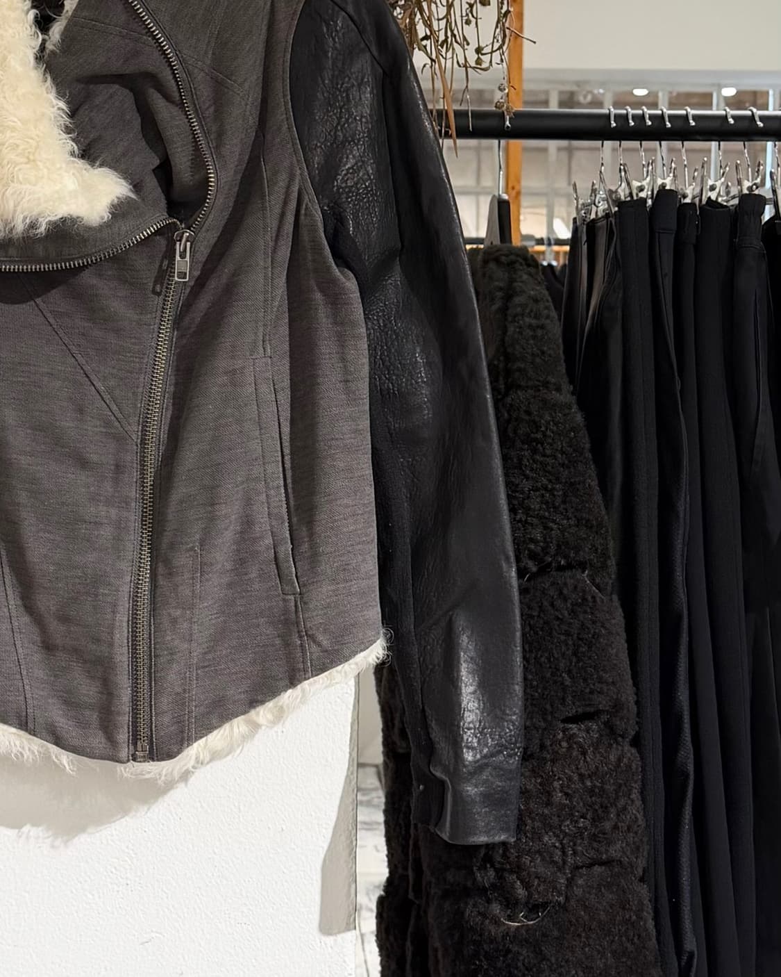 헬무트랭 그레이 램스킨 레더 시어링 퍼 자켓 상품이미지6