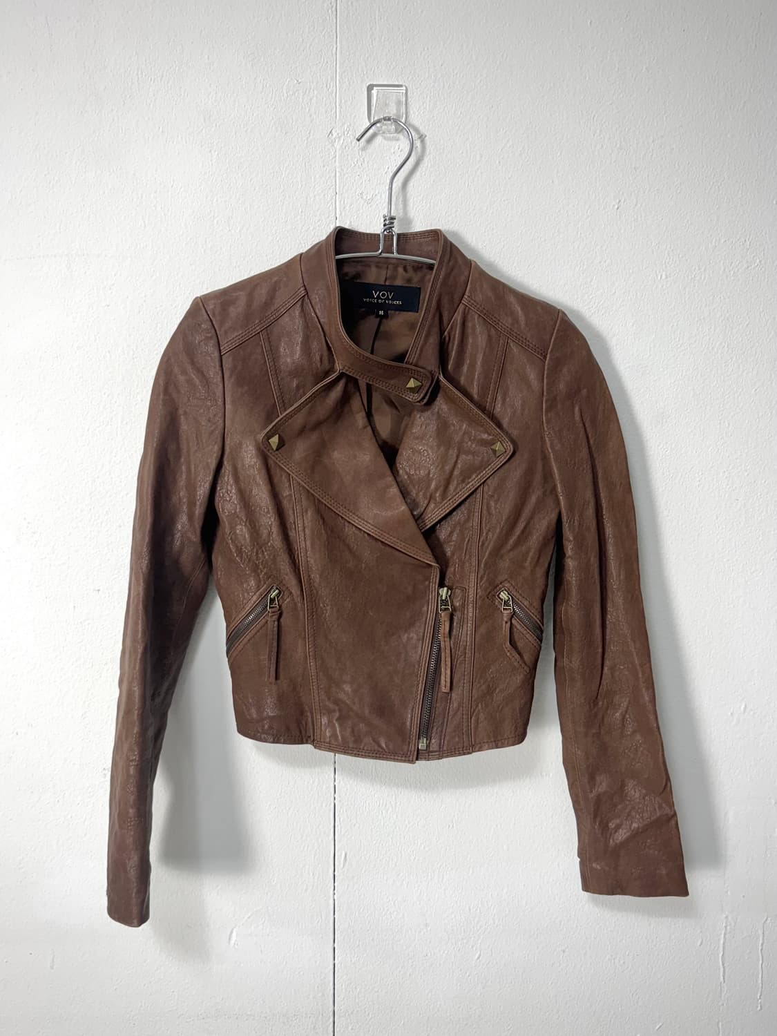 VOV brown lambskin leather jacket 상품이미지1