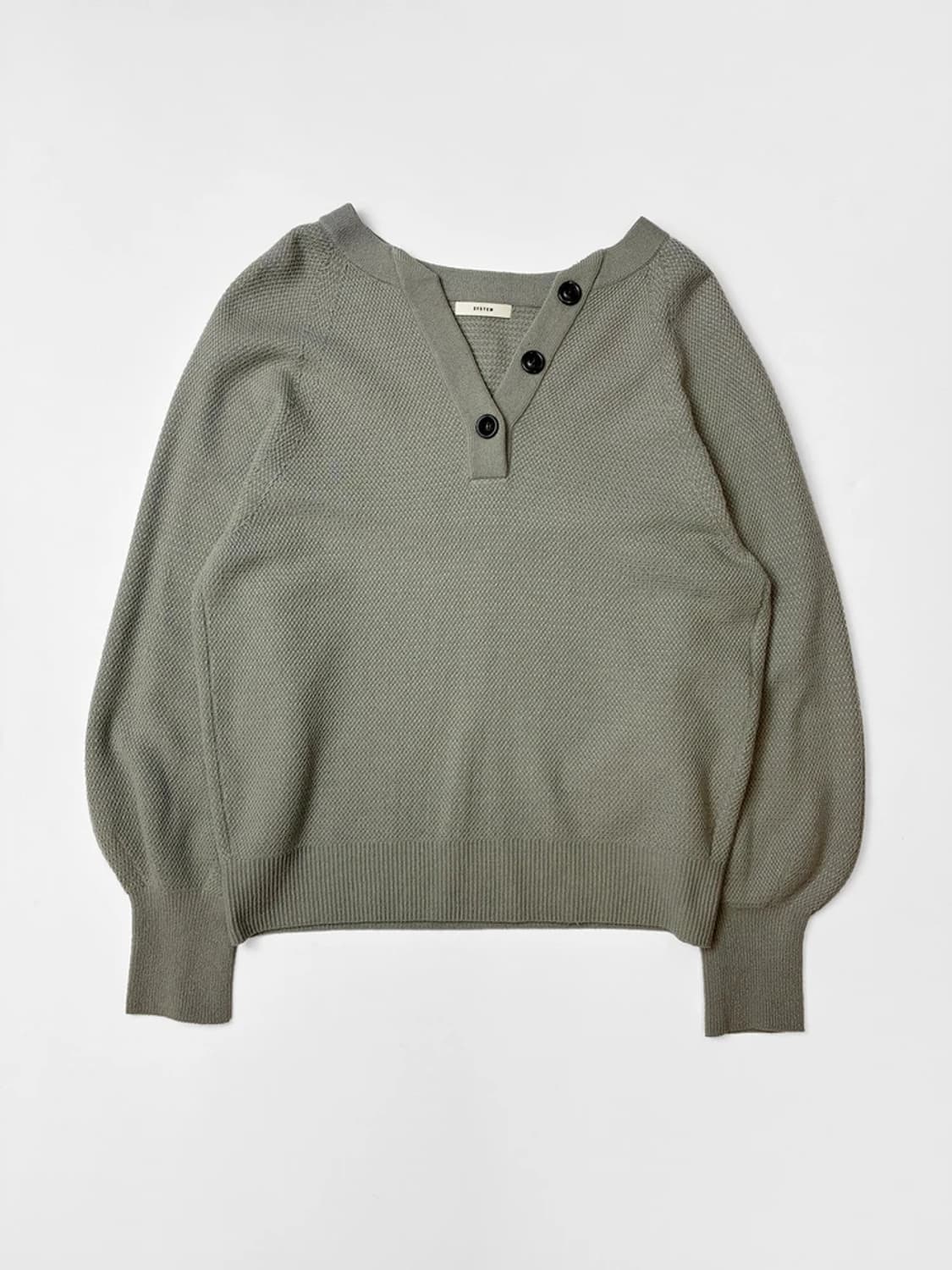 시스템 19FW 버튼 폴로 울 캐시미어 버튼 니트 PN5108 상품이미지1