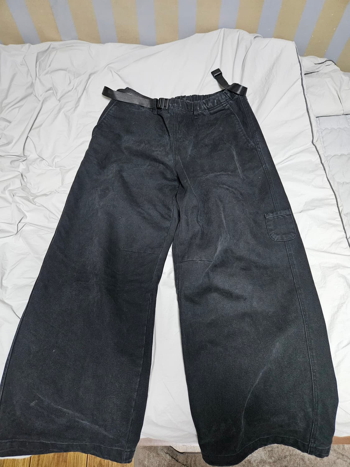 해칭룸 오버 덕 팬츠 블랙 4 상품이미지2