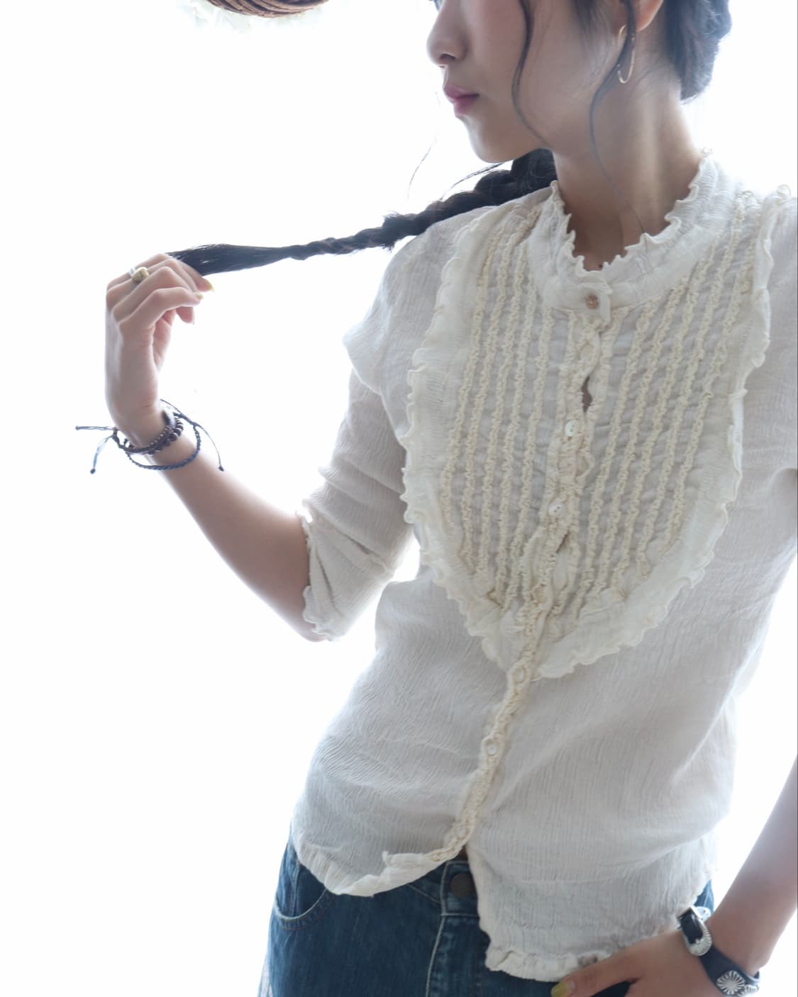 [Tsumori Chisato] Crinkle Pintuck Shirt 상품이미지2