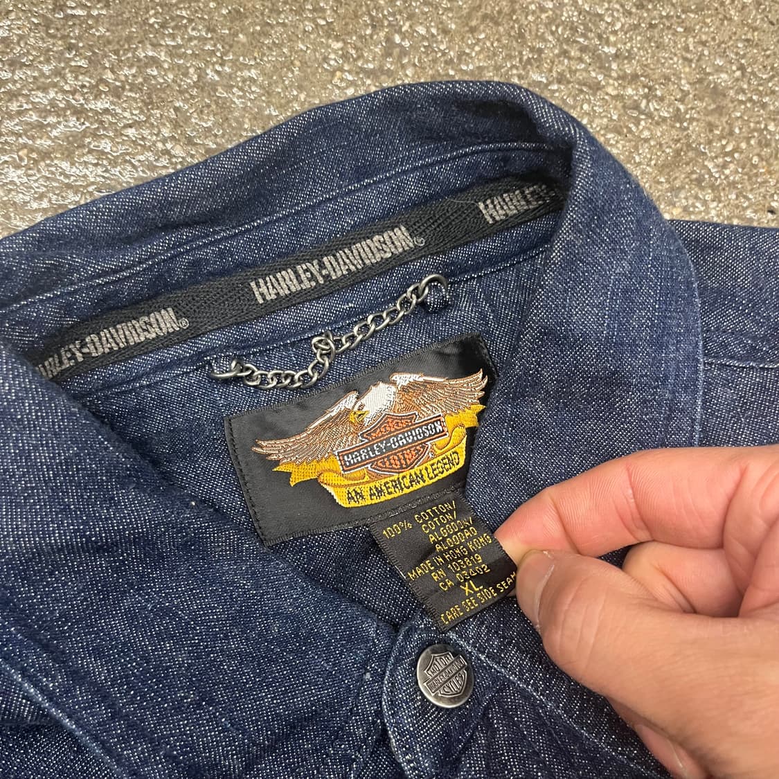 00s 할리데이비슨 헤비 데님 셔츠 (110) 상품이미지5