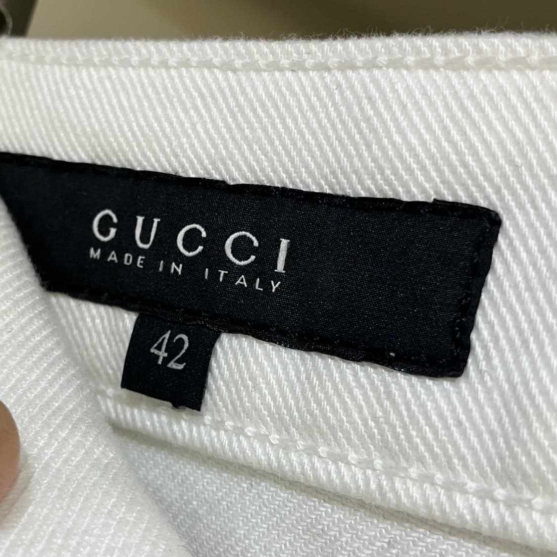 구찌 플로럴 자수 화이트 부츠컷 데님팬츠 30 상품이미지2