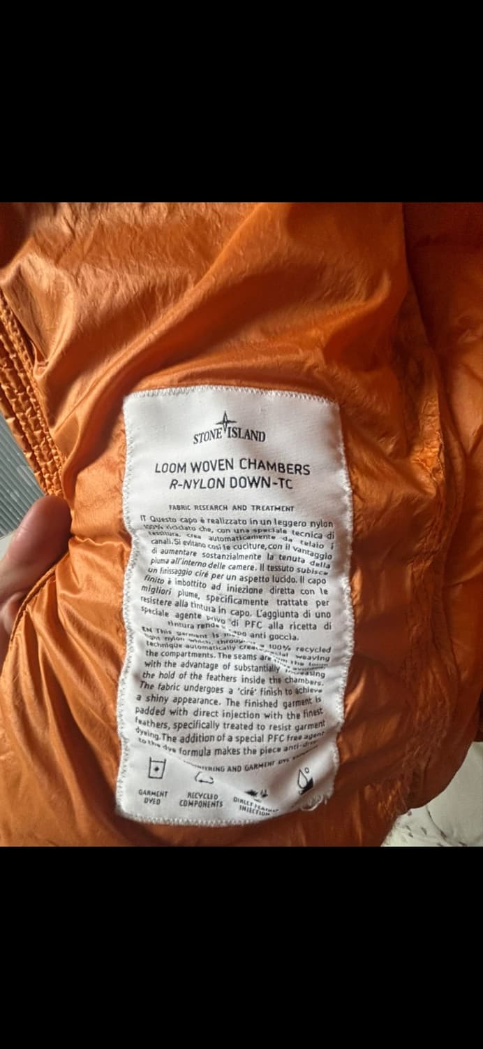 스톤아일랜드 오렌지 경량 패딩 L 상품이미지3