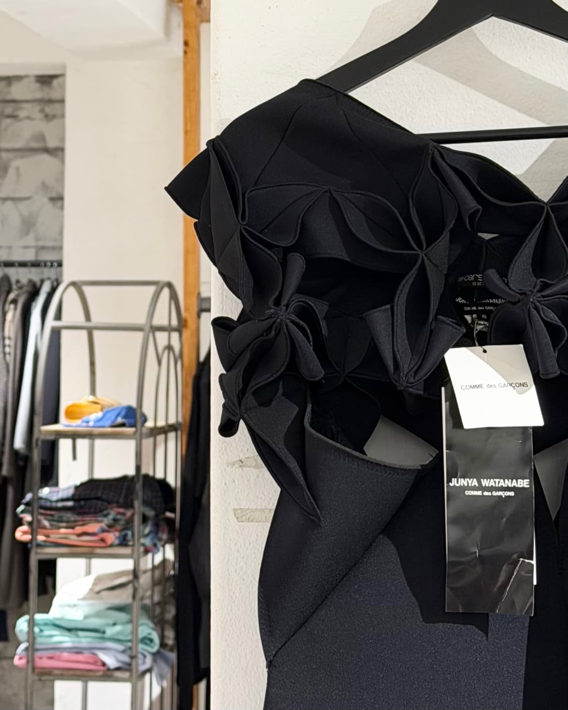 준야 와타나베 블랙 나일론 스컬프쳐 드레스 상품이미지2