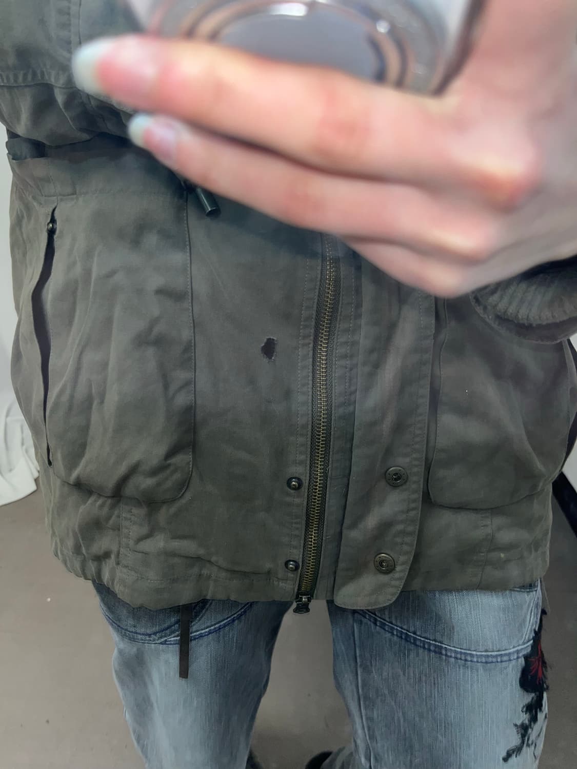 00‘s 카키 울프죠 야상 점퍼 (하자 확인 필수) 상품이미지10