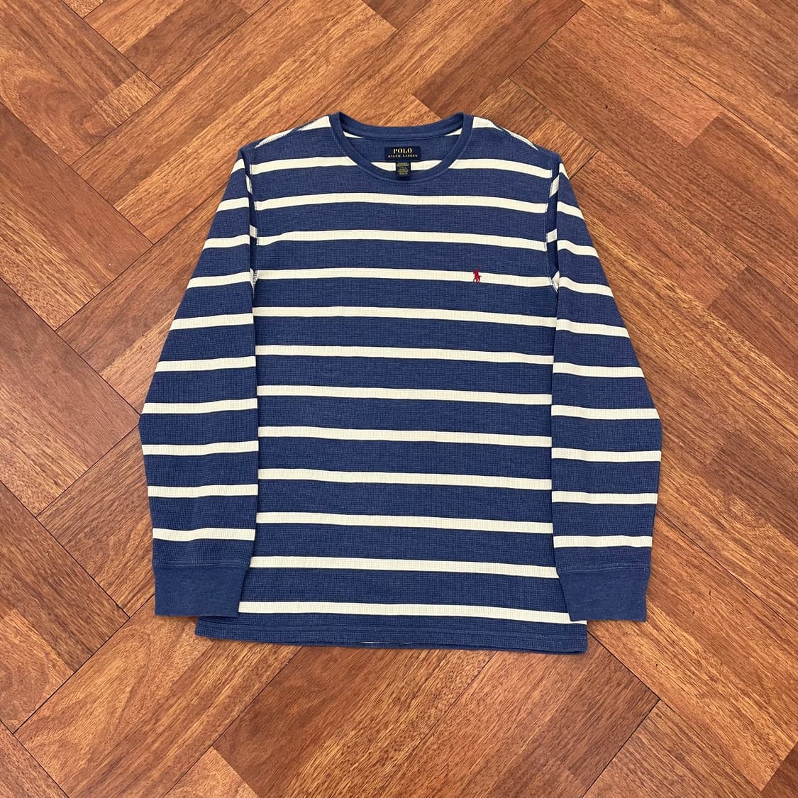 폴로 스트라이프 와플 티 상품이미지1