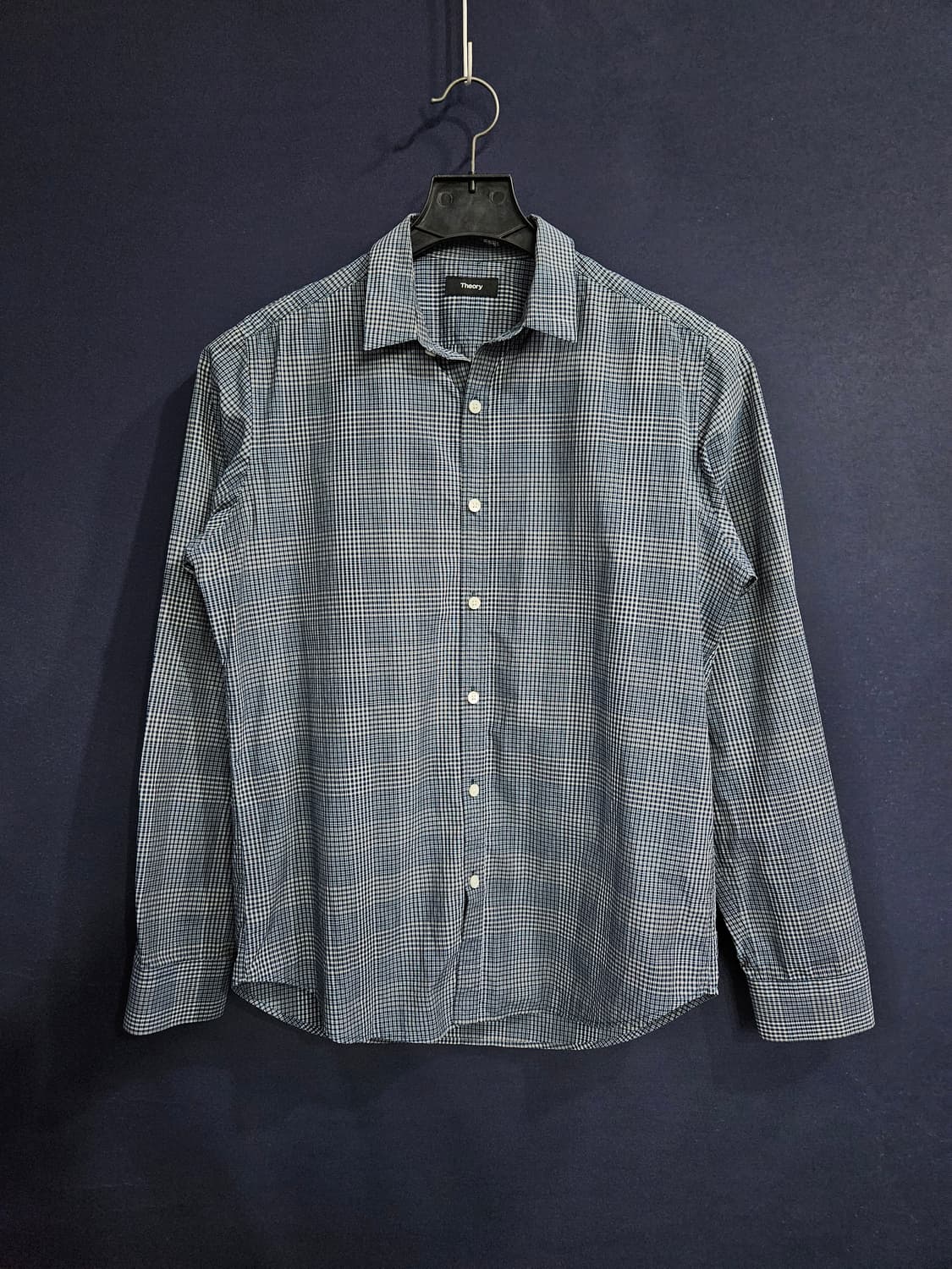 띠어리 스트라이프 체크 남성 슬림핏 100 긴팔셔츠  상품이미지1