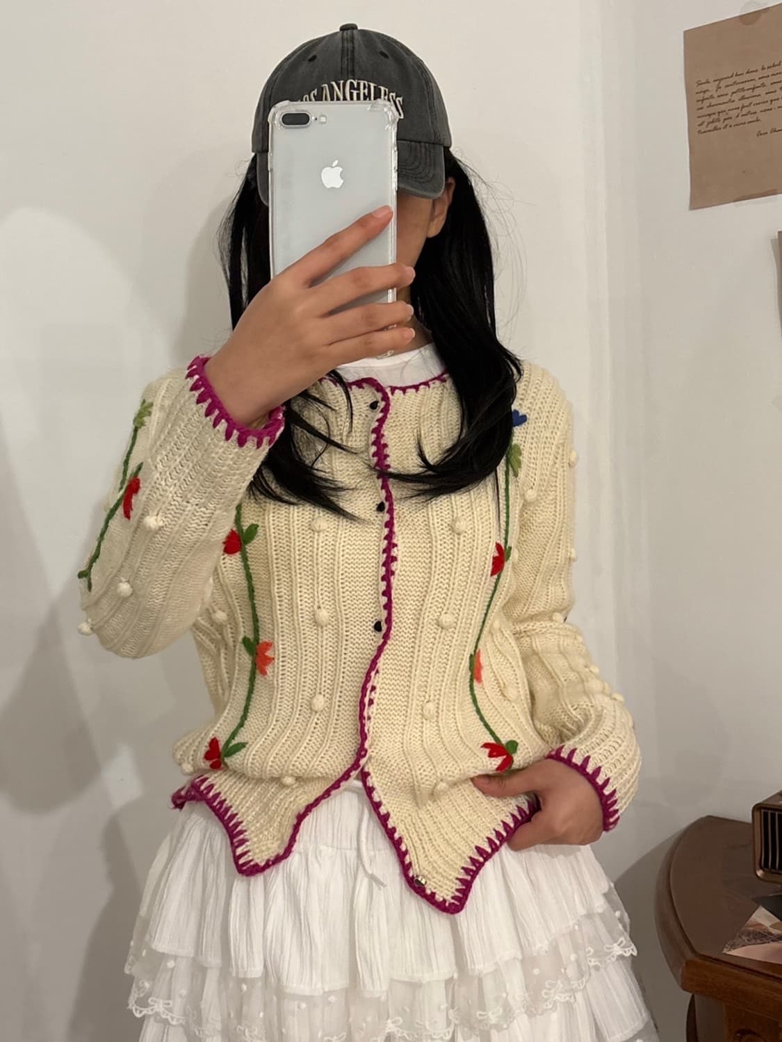 VTG 플라워 니트 가디건 상품이미지1