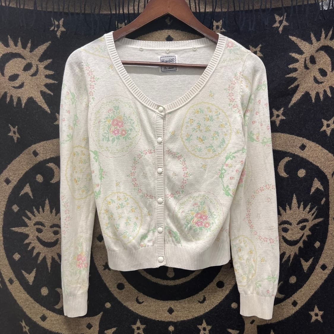 빈티지 여리 스프링 페미닌 잔꽃 파스텔 버튼 가디건 K0015 상품이미지3