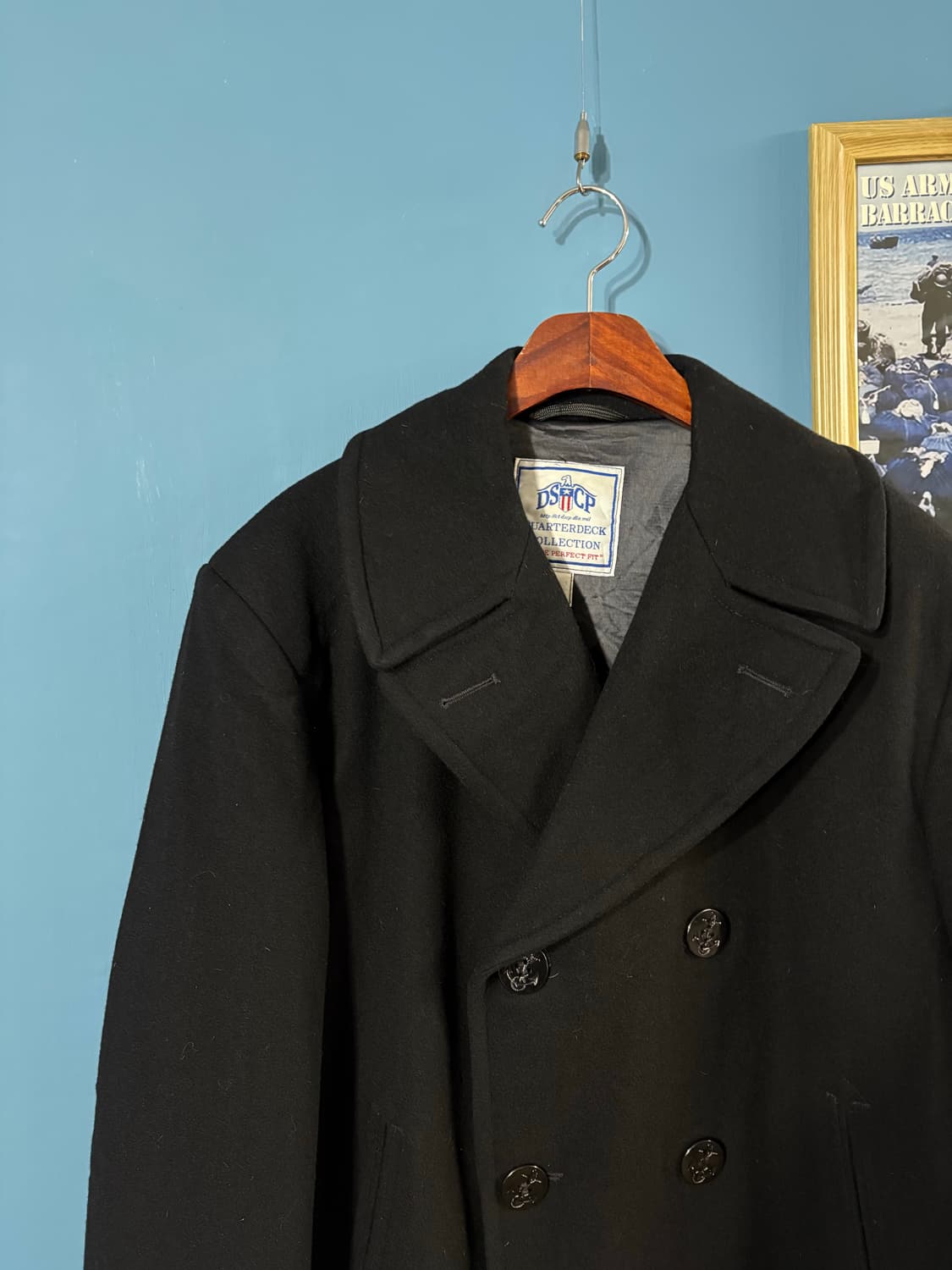 90's USN 6 Button Pea overcoat. 상품이미지2