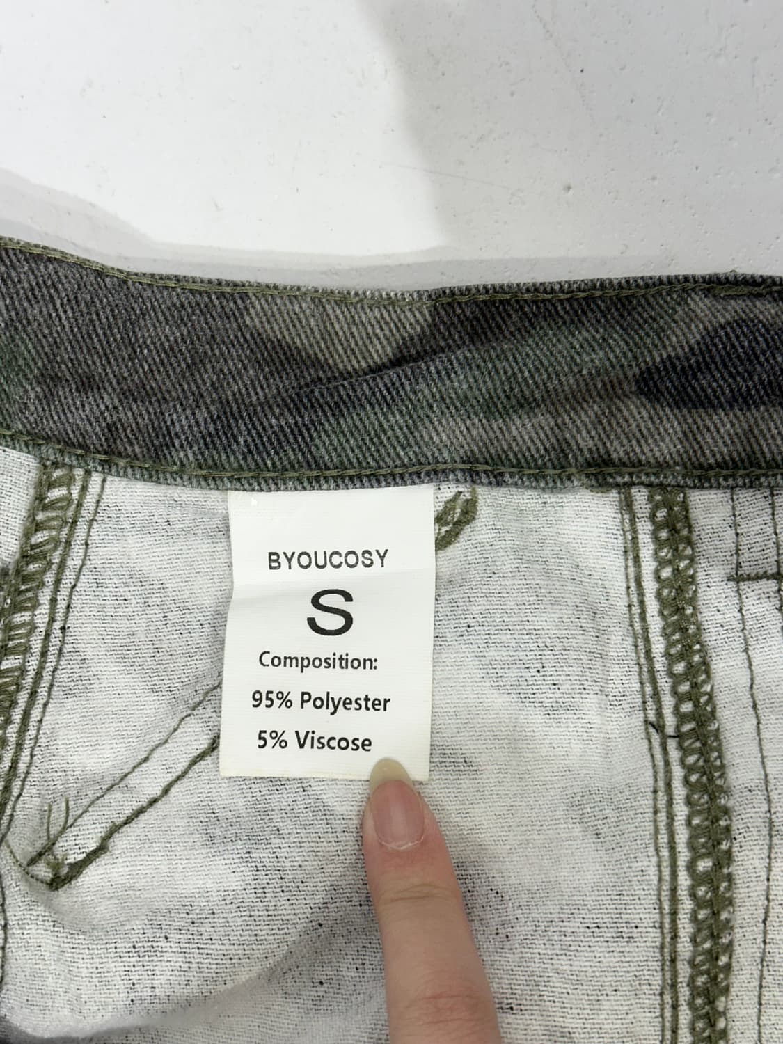 빈티지 카키 밀리터리 카모 스트랩 포인트 팬츠 S 상품이미지7