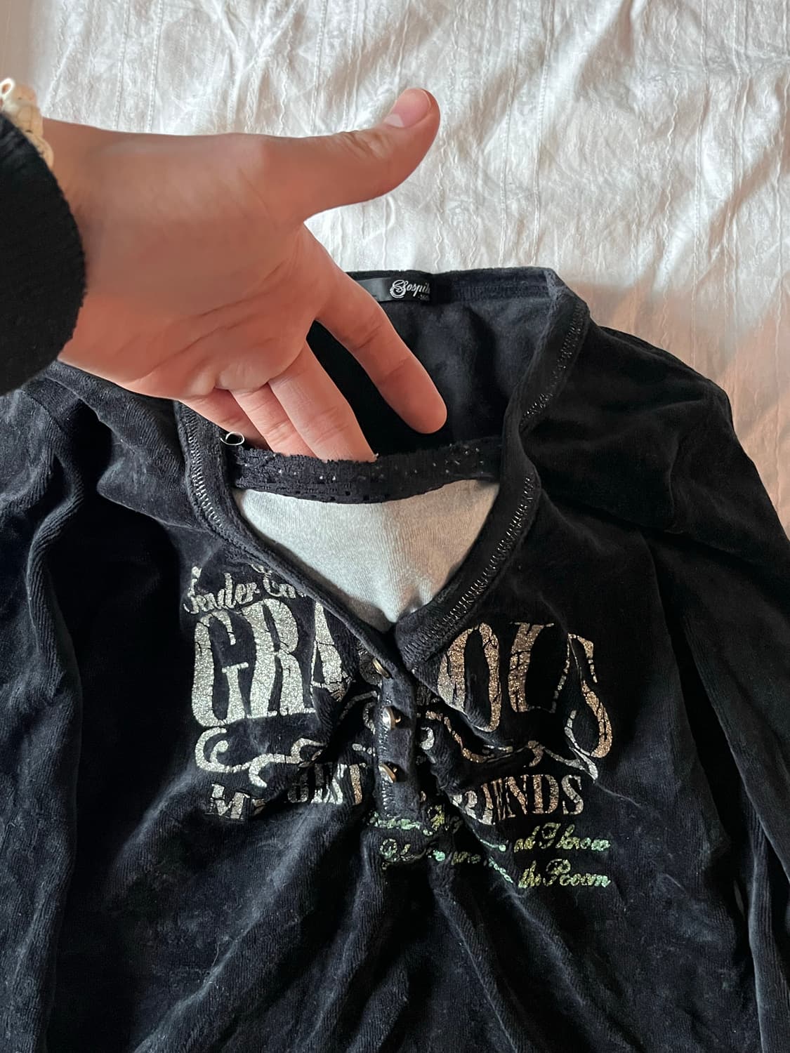 Vintage Punk Mood Print Velvet  상품이미지4