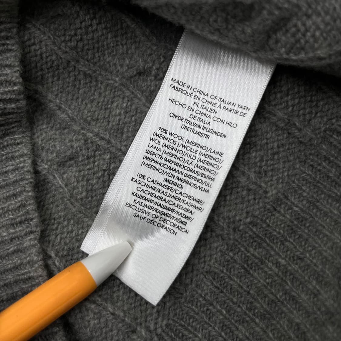  폴로 랄프로렌 화이트포니 그레이 꽈배기 니트 L 상품이미지5