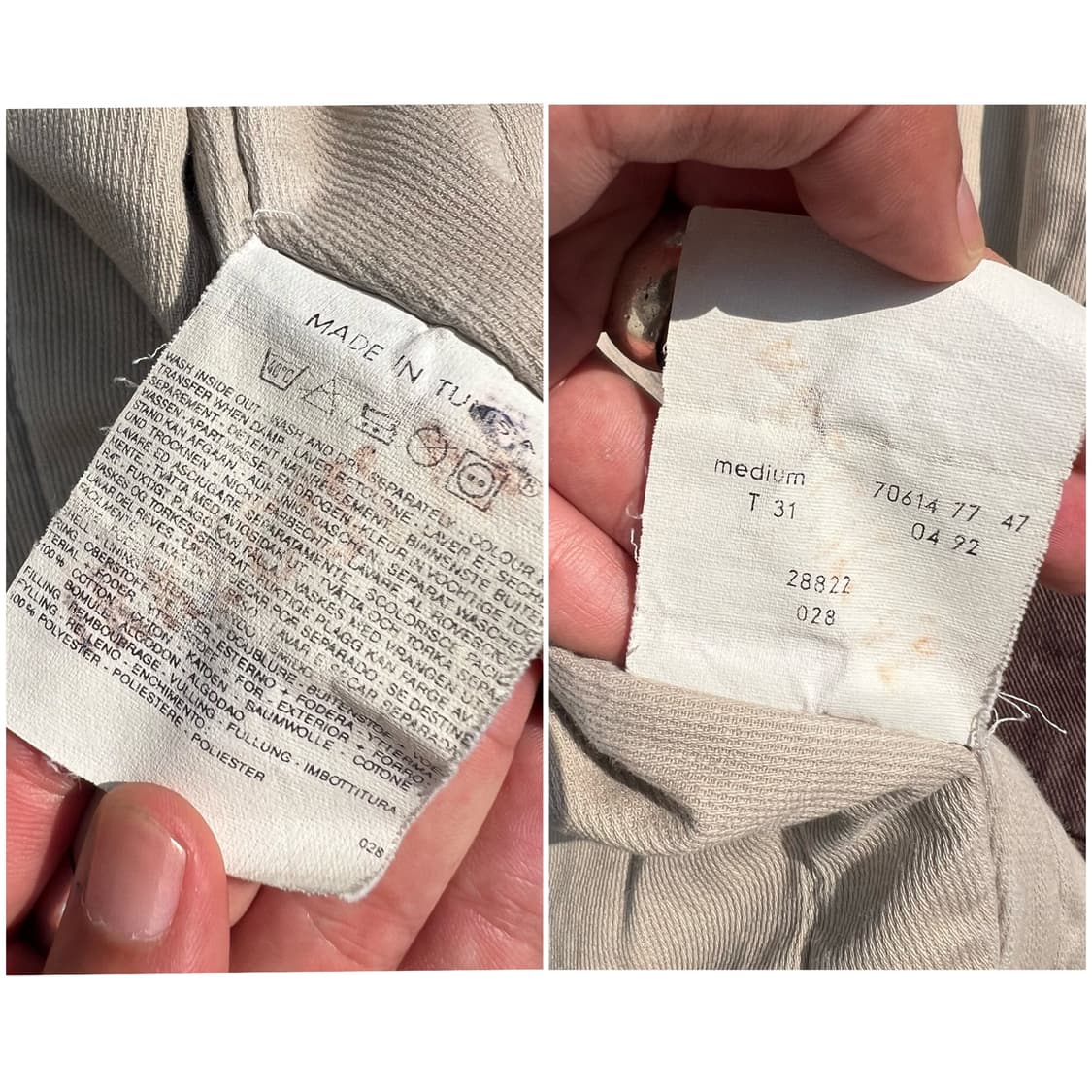 90‘s Levi’s 70614-77 패디드 보로 데님 자켓 상품이미지10