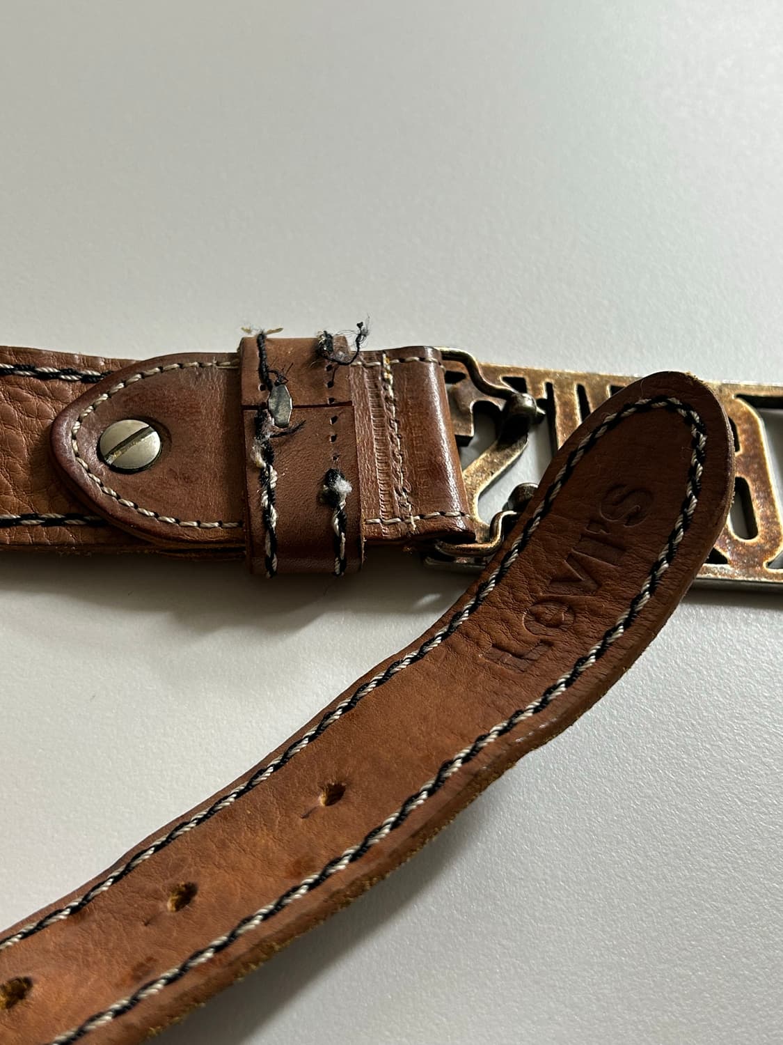 빈티지 리바이스 웨스턴 레더 벨트 상품이미지3