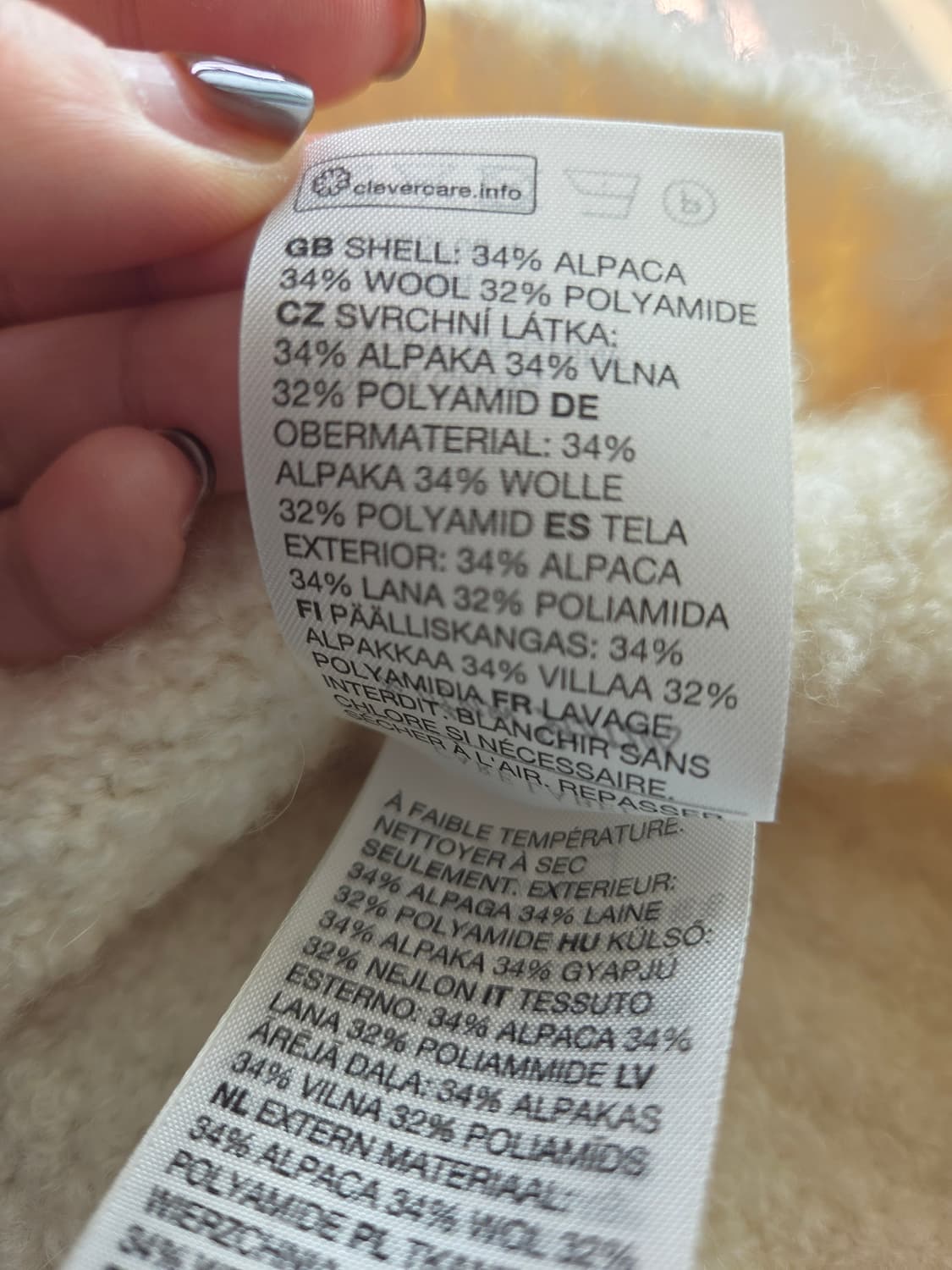 &other stories 오버핏 아이보리 니트 울 알파카 s m 상품이미지2