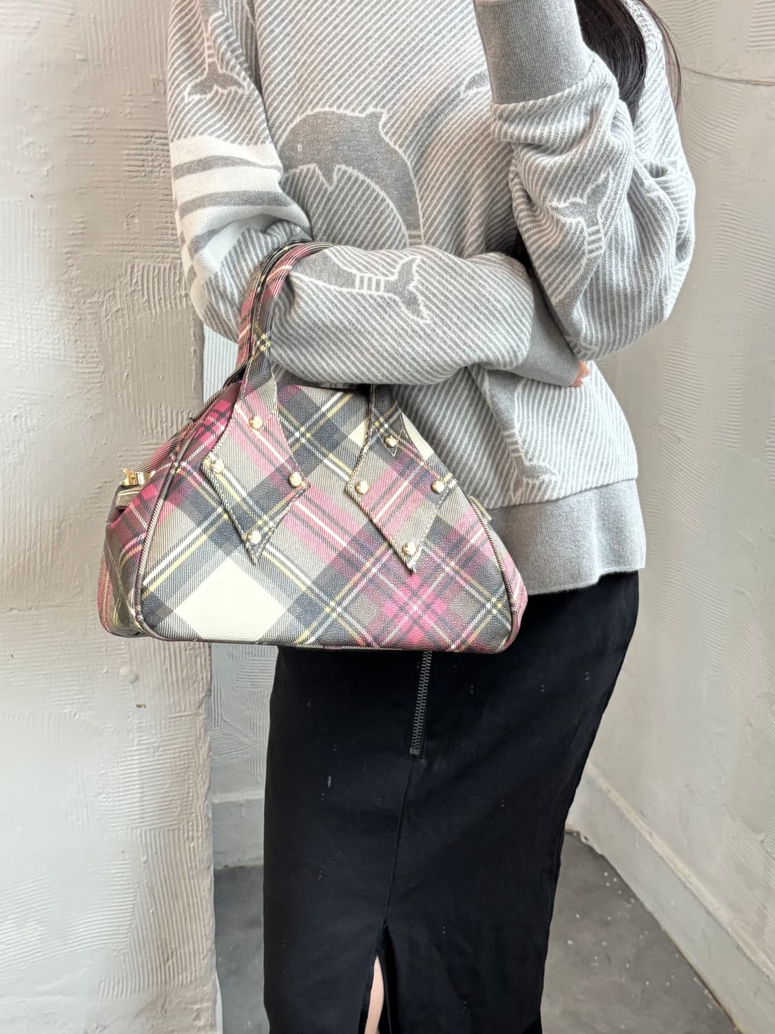 Vivienne Westwood 비비안웨스트우드 체크 토트백 상품이미지2
