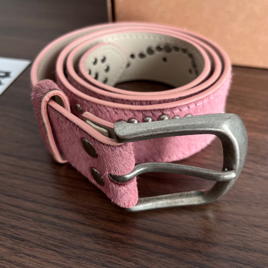 faze seoul 스터드 송치 벨트 -핑크 상품이미지7