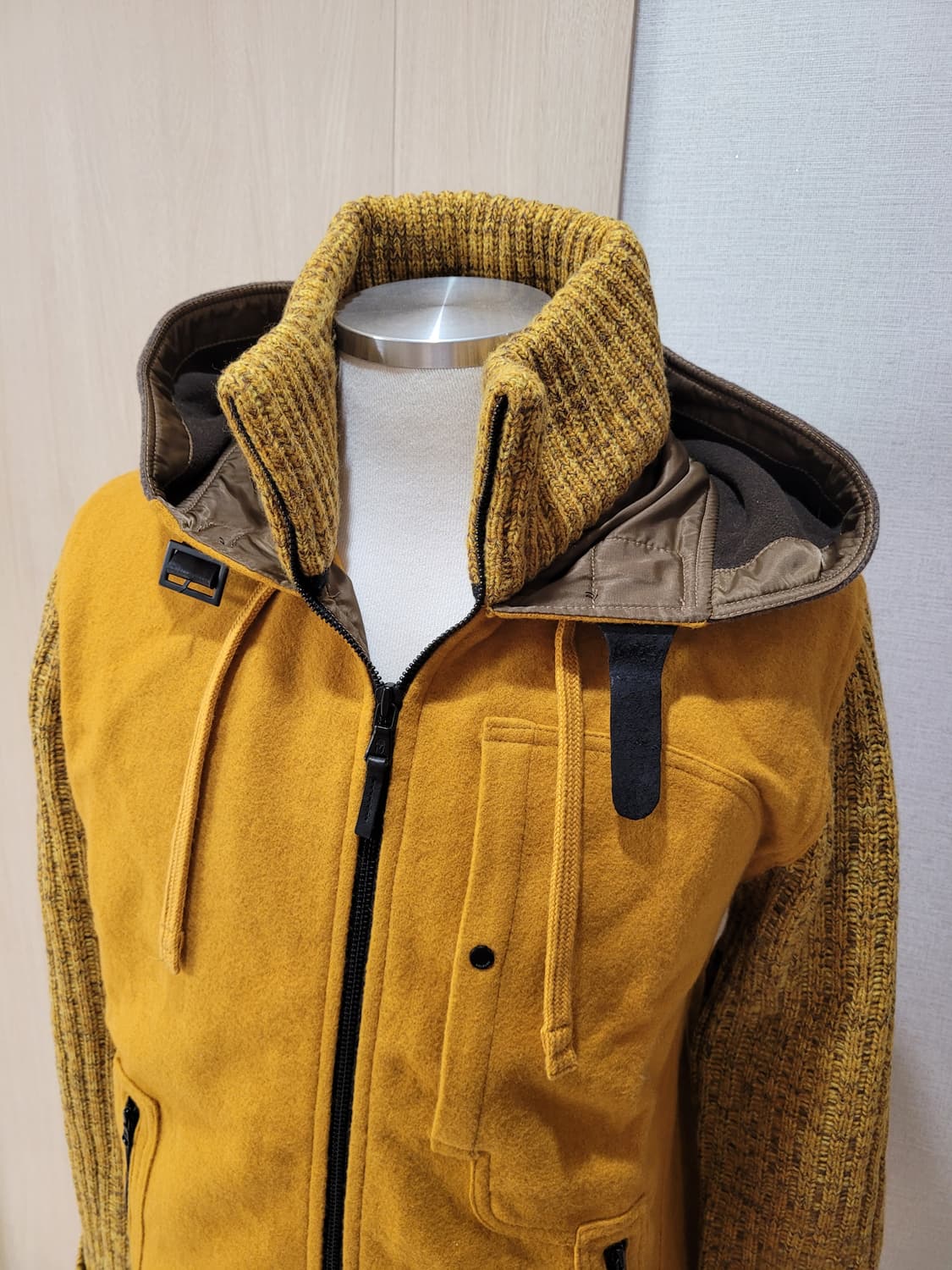 켈번 KELBURN 남자 모직 니트 후드 자켓 105 오렌지 상품이미지2