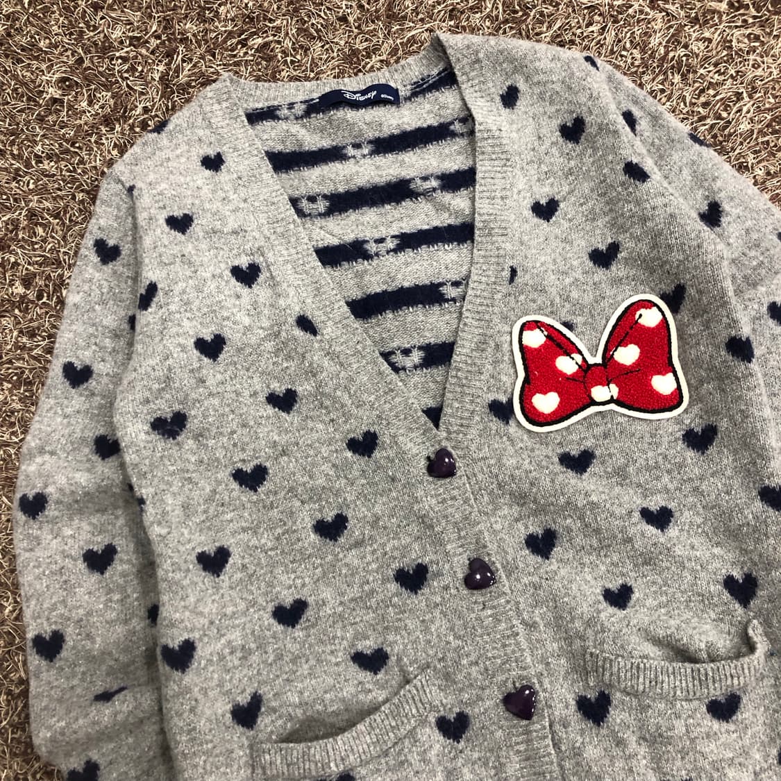 디즈니 미니마우스 하트 울 가디건 상품이미지5