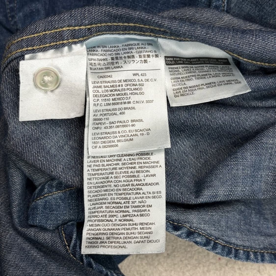 LEVI'S 웨스턴 데님 셔츠 L 상품이미지5