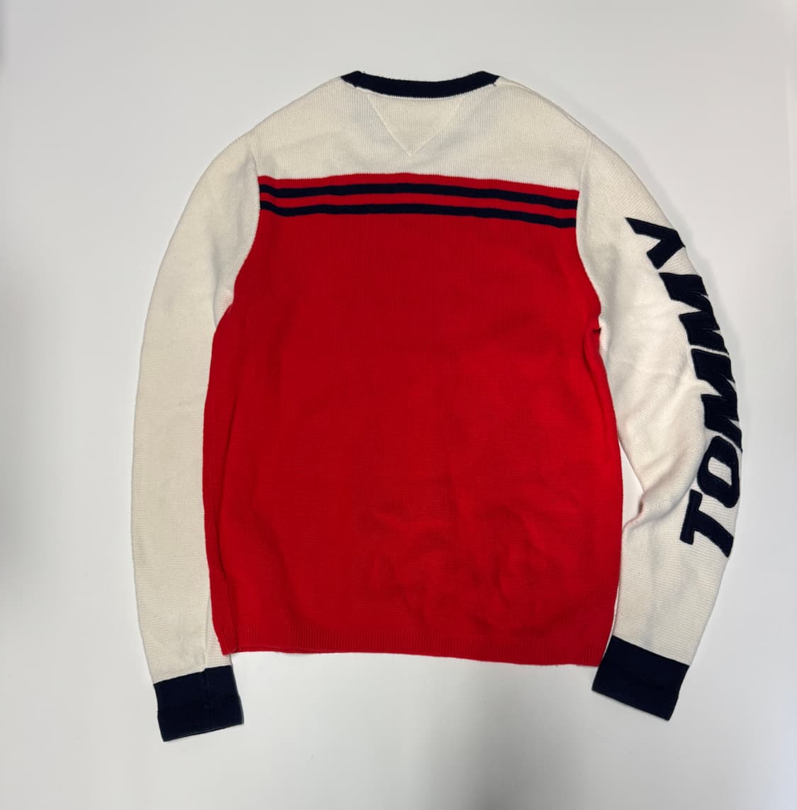 타미힐피거 데님 컬러 블록 코튼 니트 상품이미지2