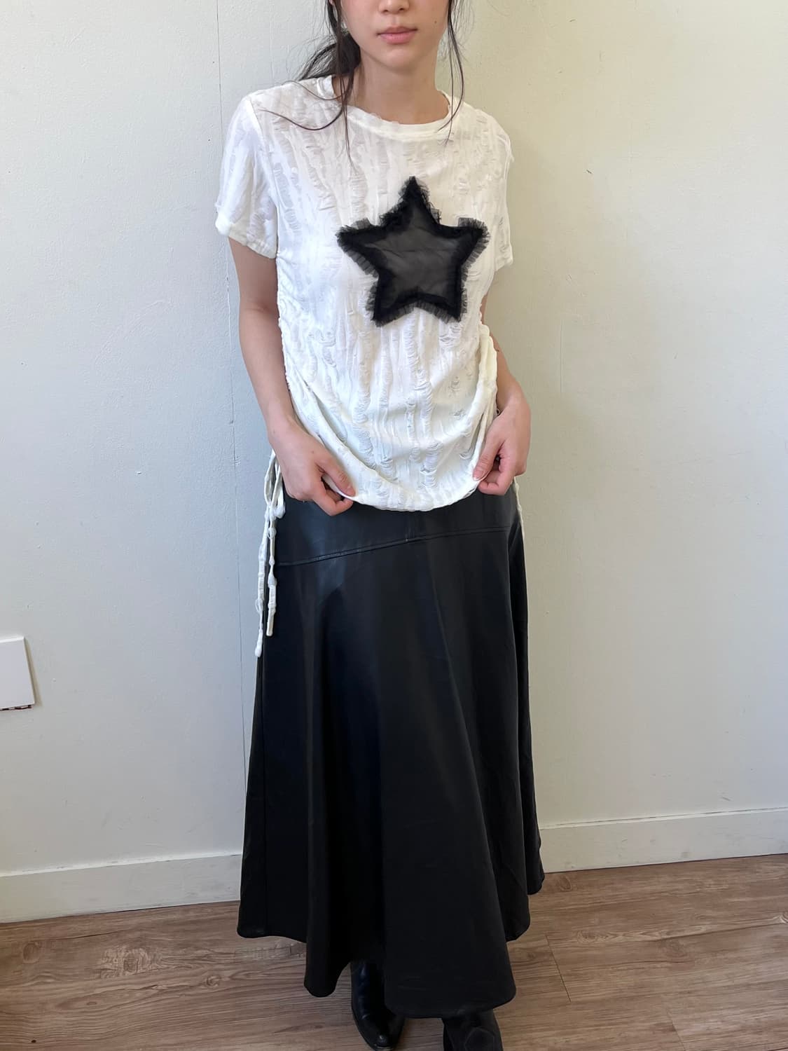 Japan vtg 스타 드로스트링 탑 상품이미지5