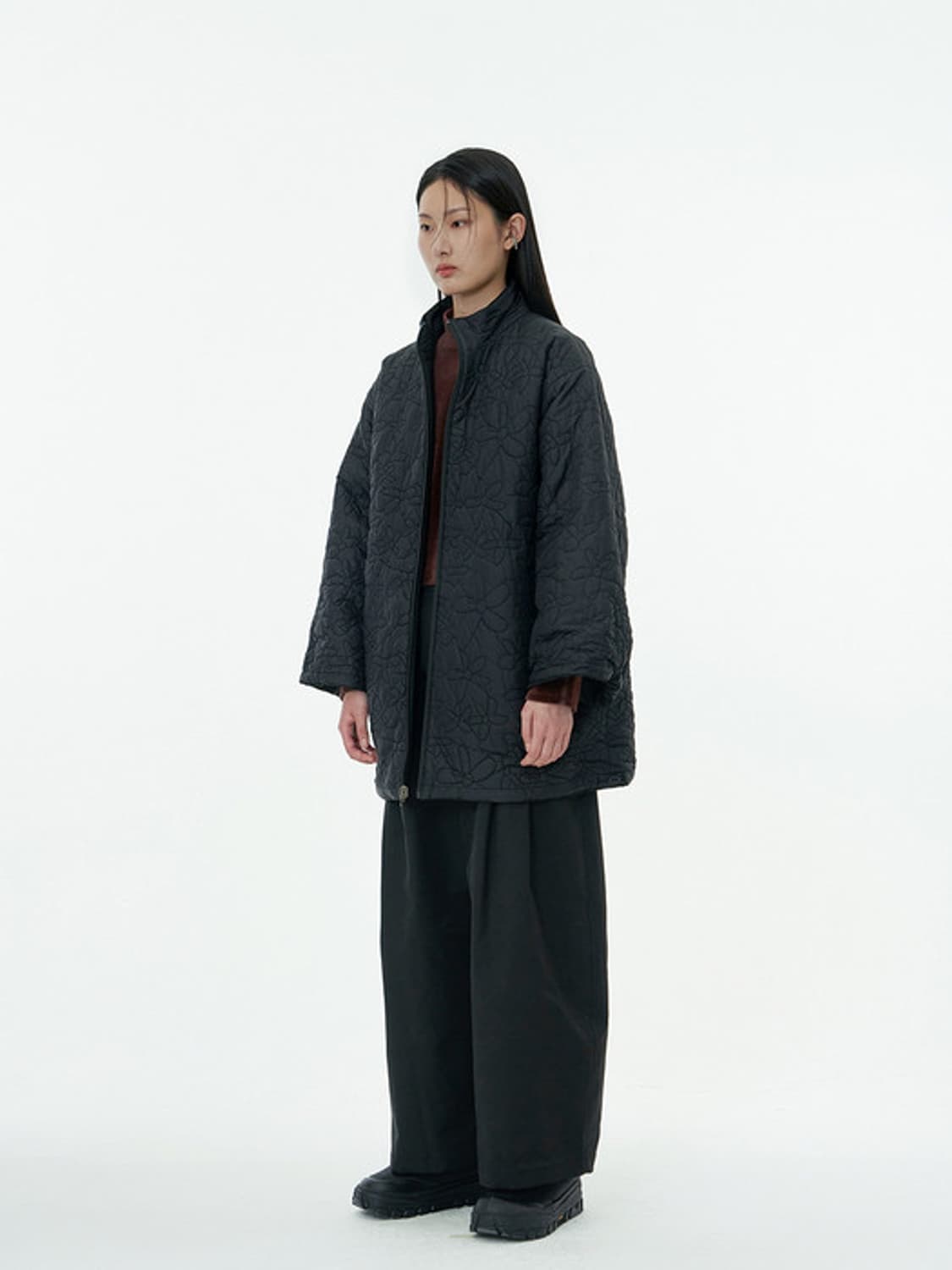 아모멘토 리버서블 퀼티드 플라워 자켓  상품이미지2