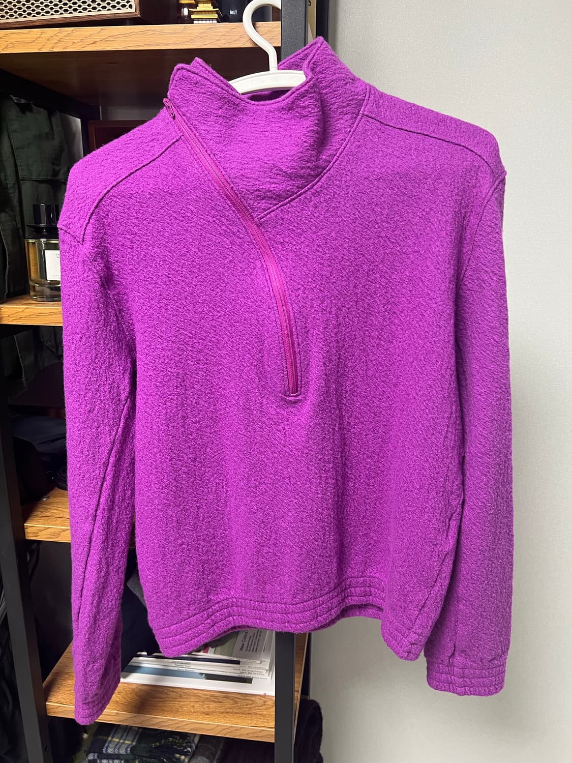EE Curved Half Wool Zip-up(Violet) 상품이미지1