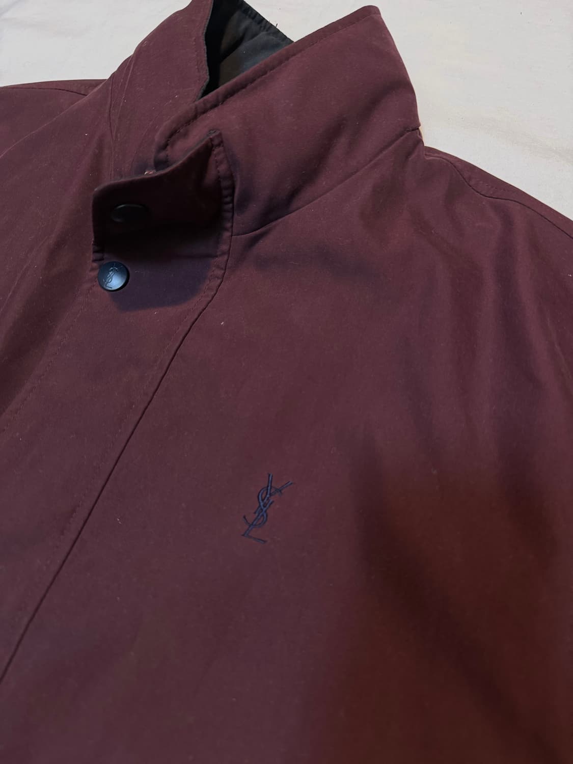 90s YSL 입생로랑 블루종 자켓 버건디 상품이미지2
