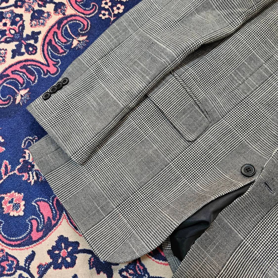 킨록 엔더슨(Kinloch) 투버튼 그레이 체크 블레이져 자켓 상품이미지3