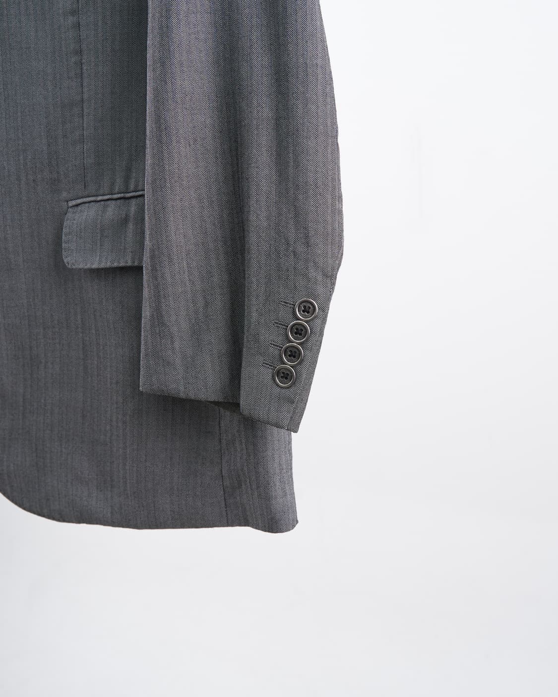 Burberry 런던라벨 울 투버튼 그레이 자켓 상품이미지5