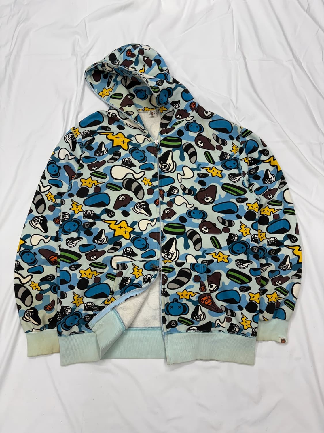 베이프 베이비 마일로 x 카우스 애니멀 킹덤 풀집업 후드  상품이미지4