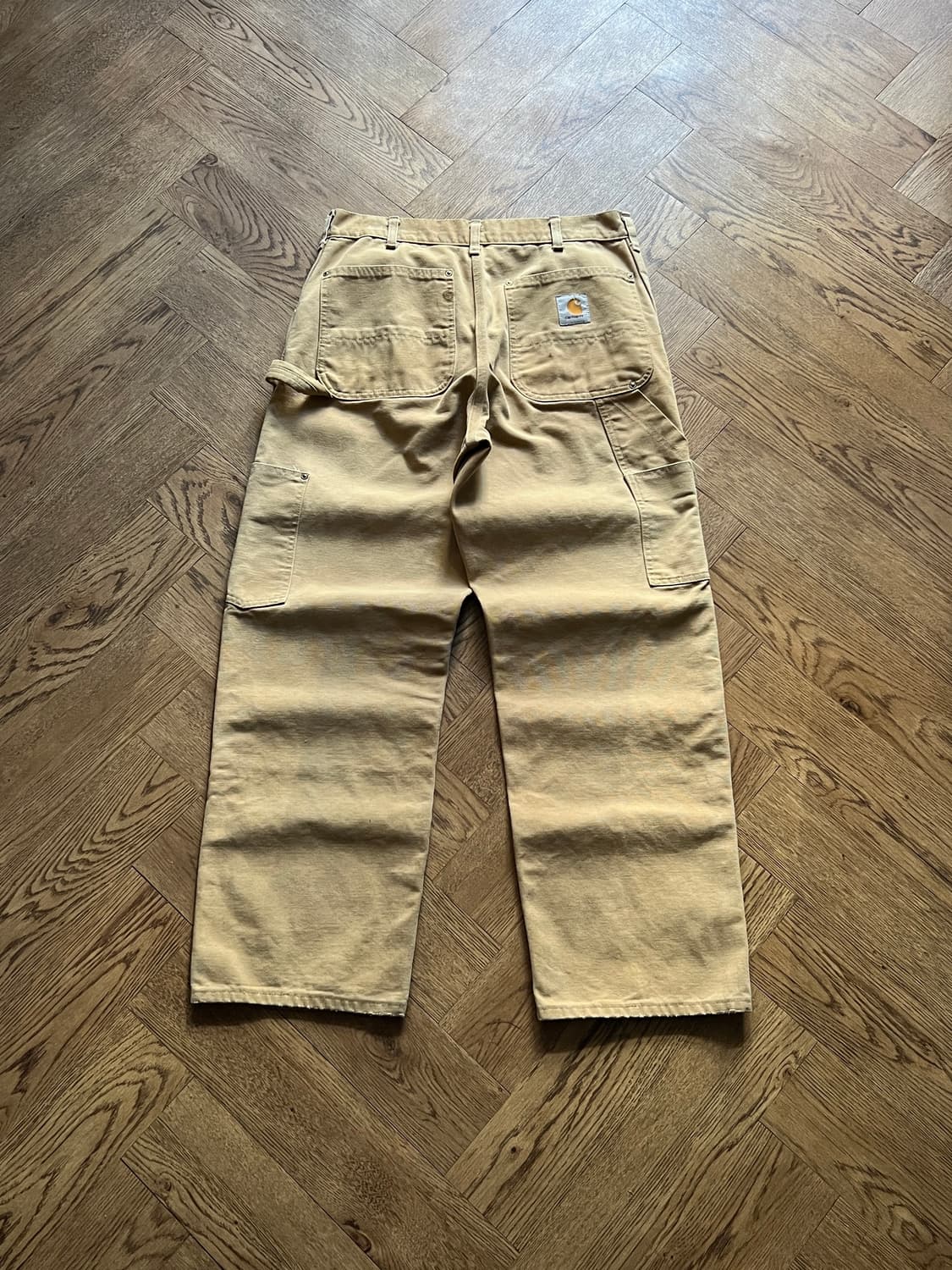 [34]90's 칼하트 유니온메이드 USA 빈티지 페이딩 더블니 워크팬츠 상품이미지2