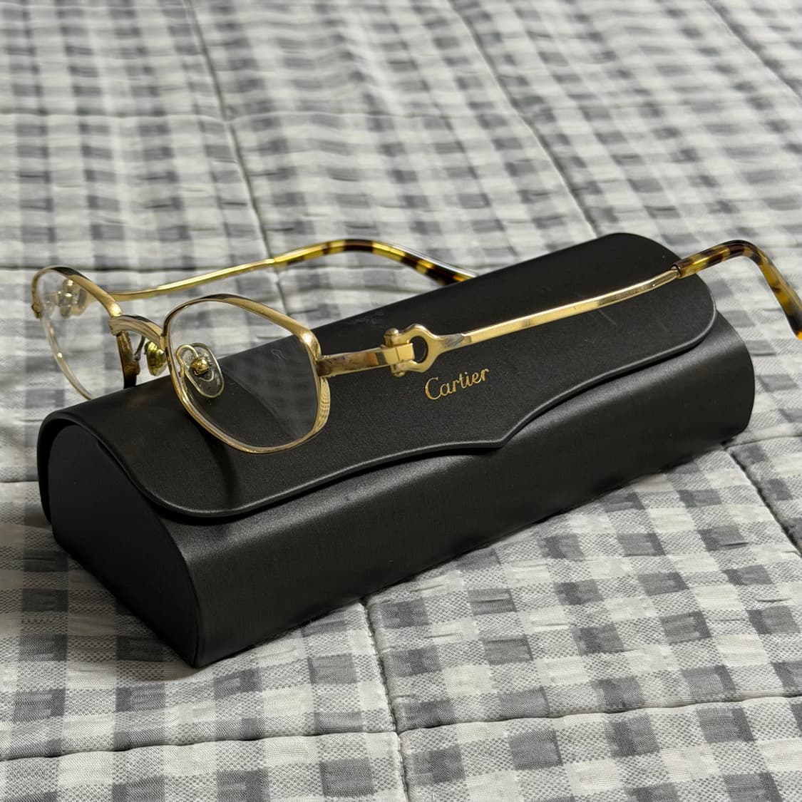 (OS) Cartier 까르띠에 팔각형 말발굽 안경 금장  상품이미지4