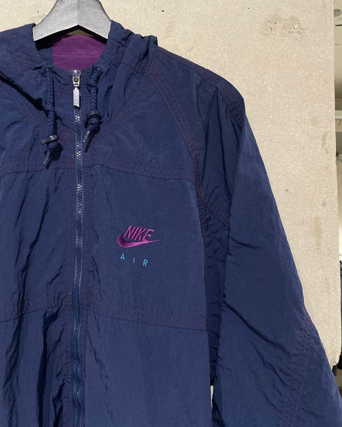 나이키 에어 네이비 로고 나일론 윈드 브레이커 상품이미지3