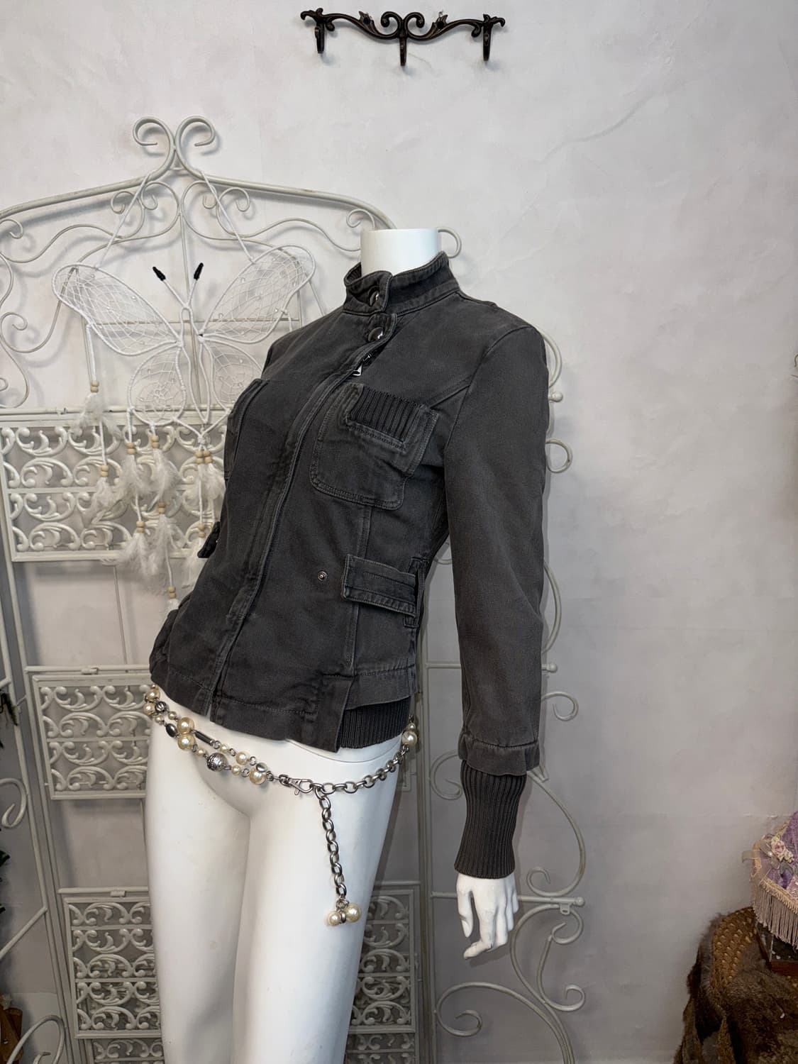 Max&Co gray denim buckled warmer jacket  상품이미지6