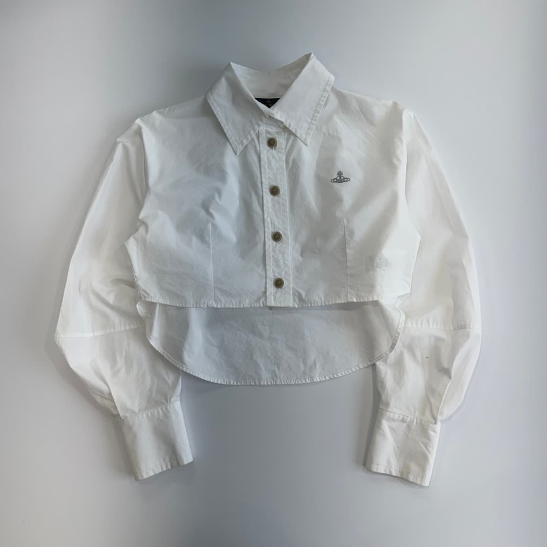 Vivienne Westwood 비비안웨스트우드 크롭 화이트 셔츠  상품이미지3
