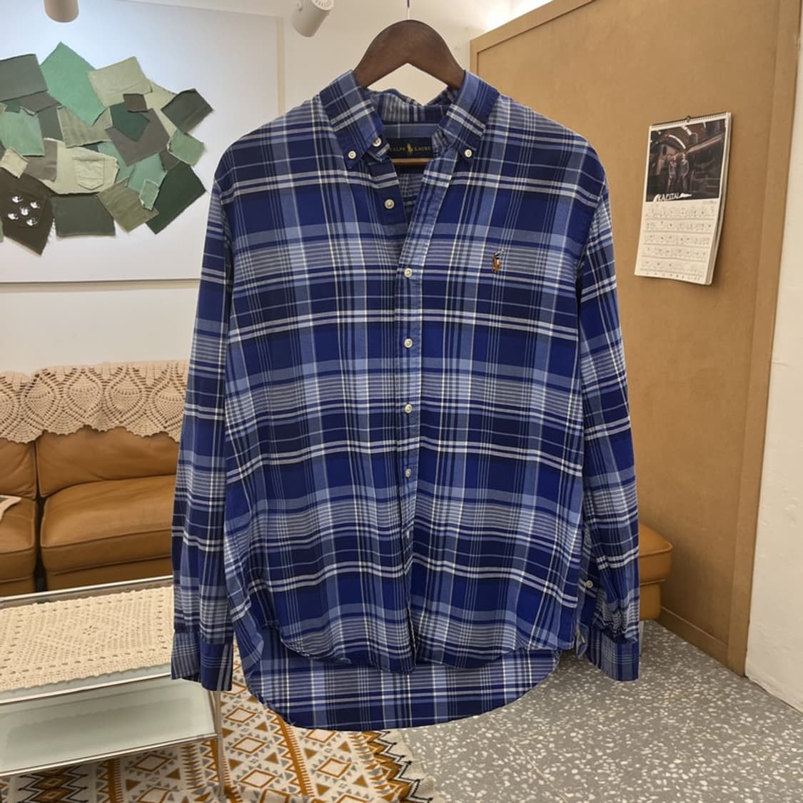 폴로 랄프로렌 빈티지 올드스쿨 레트로 체크 셔츠 M C10589 상품이미지3