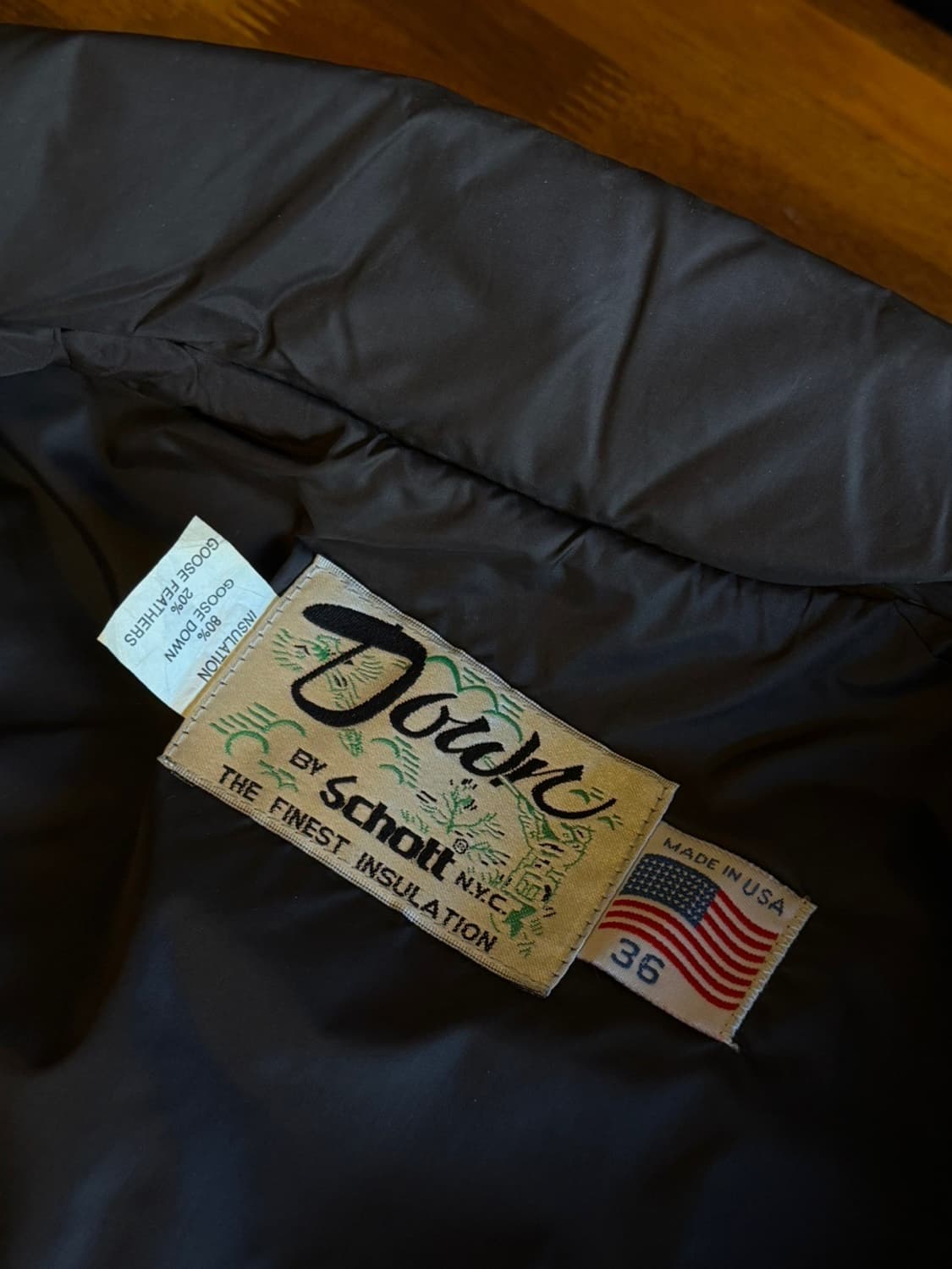 Down by SCHOTT 구스다운 카우하이드 베스트 100 상품이미지5