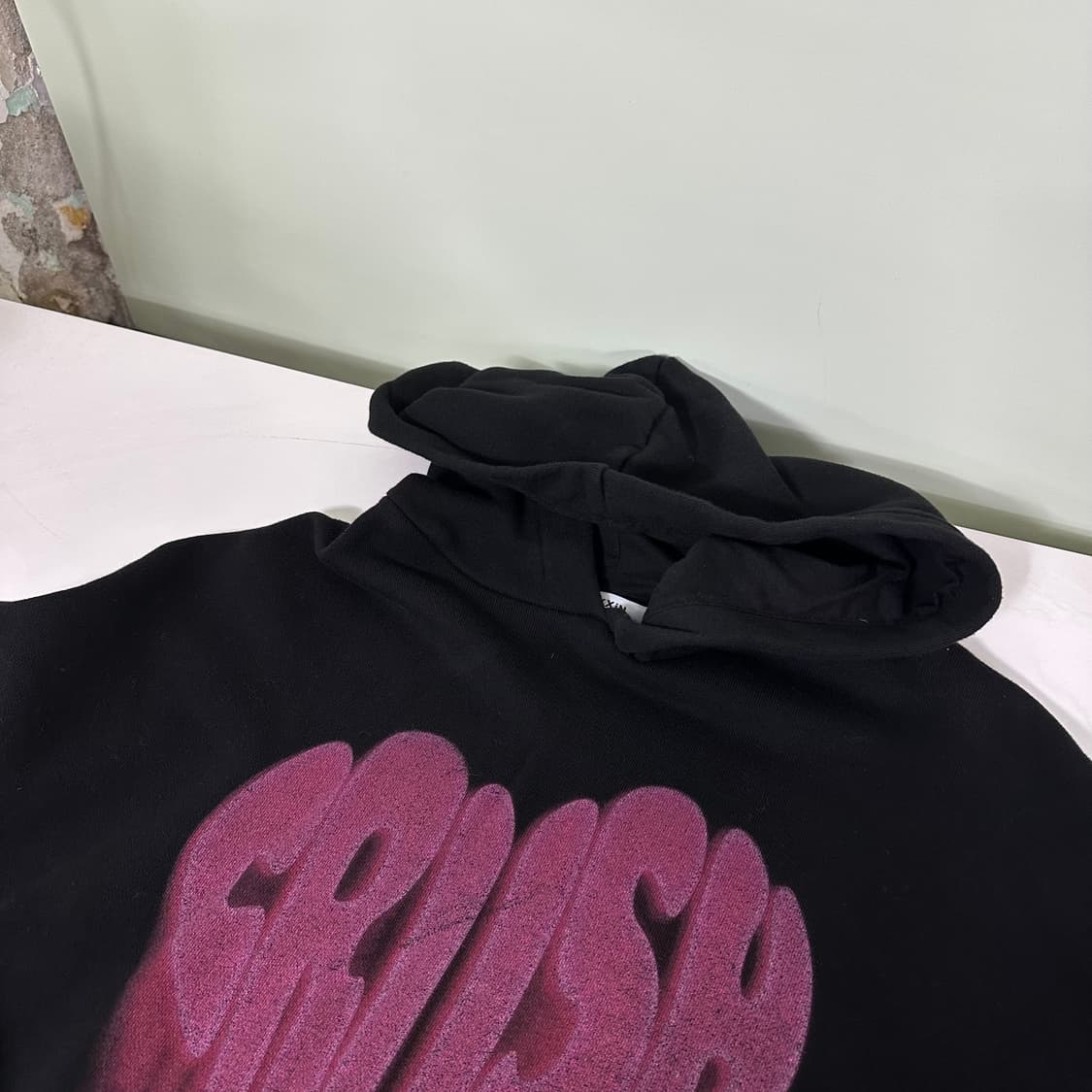 우먼OS 믹스인 MIXXIN 오버핏 CRUSH로고 크롭 스웻후드티 상품이미지3