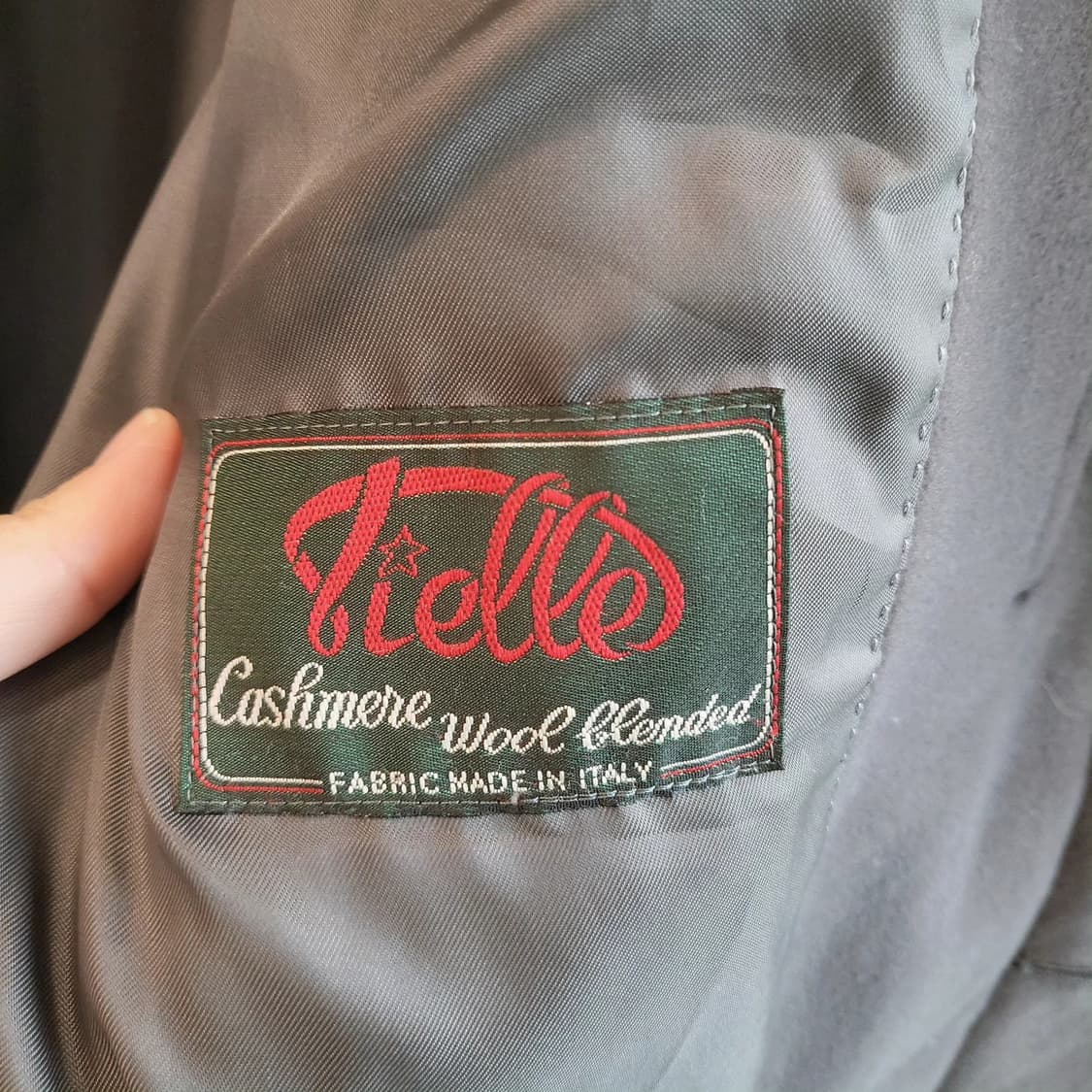 카키그레이 울캐시미어 롱코트 상품이미지4