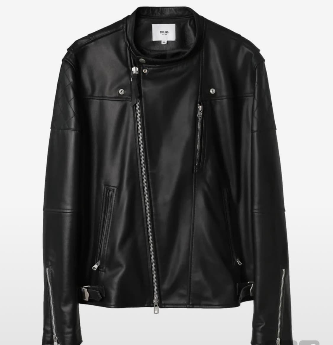 SSRL 주우재 램스킨 양가죽 논카라 라이더자켓 상품이미지1