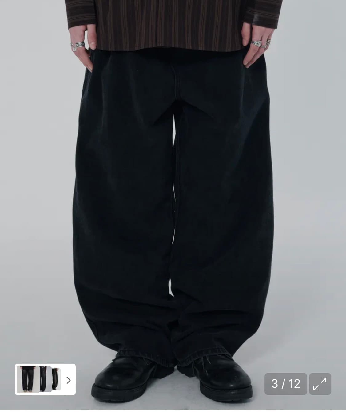 스웨이드 블랙팬츠 상품이미지2