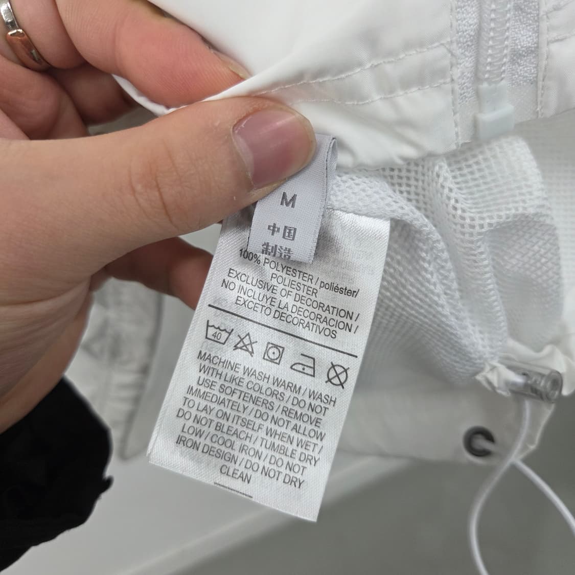 아디다스 레알마드리드 바람막이 화이트 남M 상품이미지5