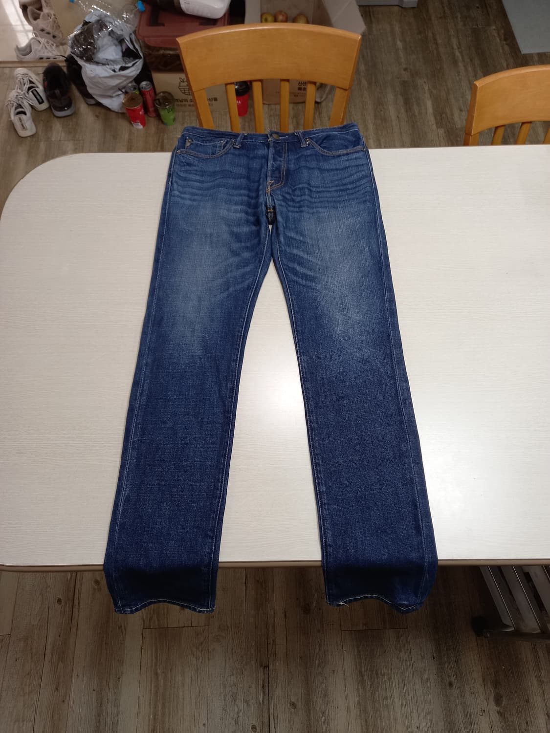 32 Abercrombie 워싱 슬림일자진 진청 32-411 상품이미지1