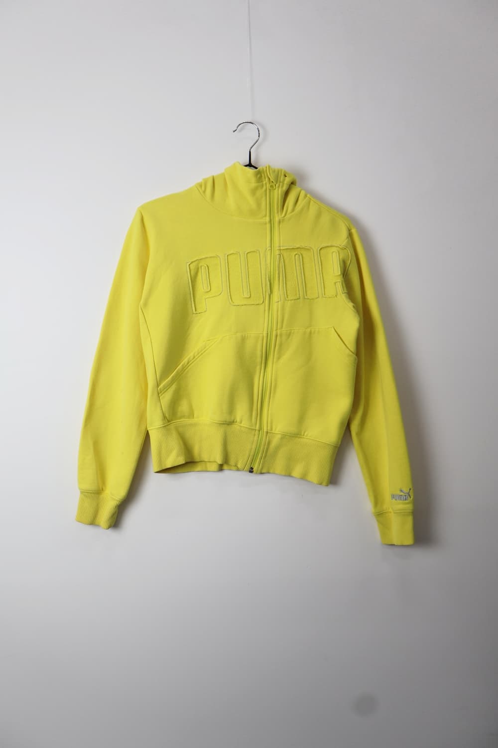 Puma Yellow Spellout Logo Zip Up Hoodie 상품이미지6