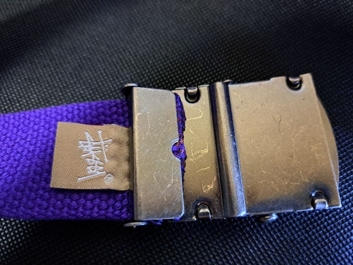 08년도 텐진 챕터구매 스투시 올오버 로고 웹 벨트 퍼플 상품이미지8